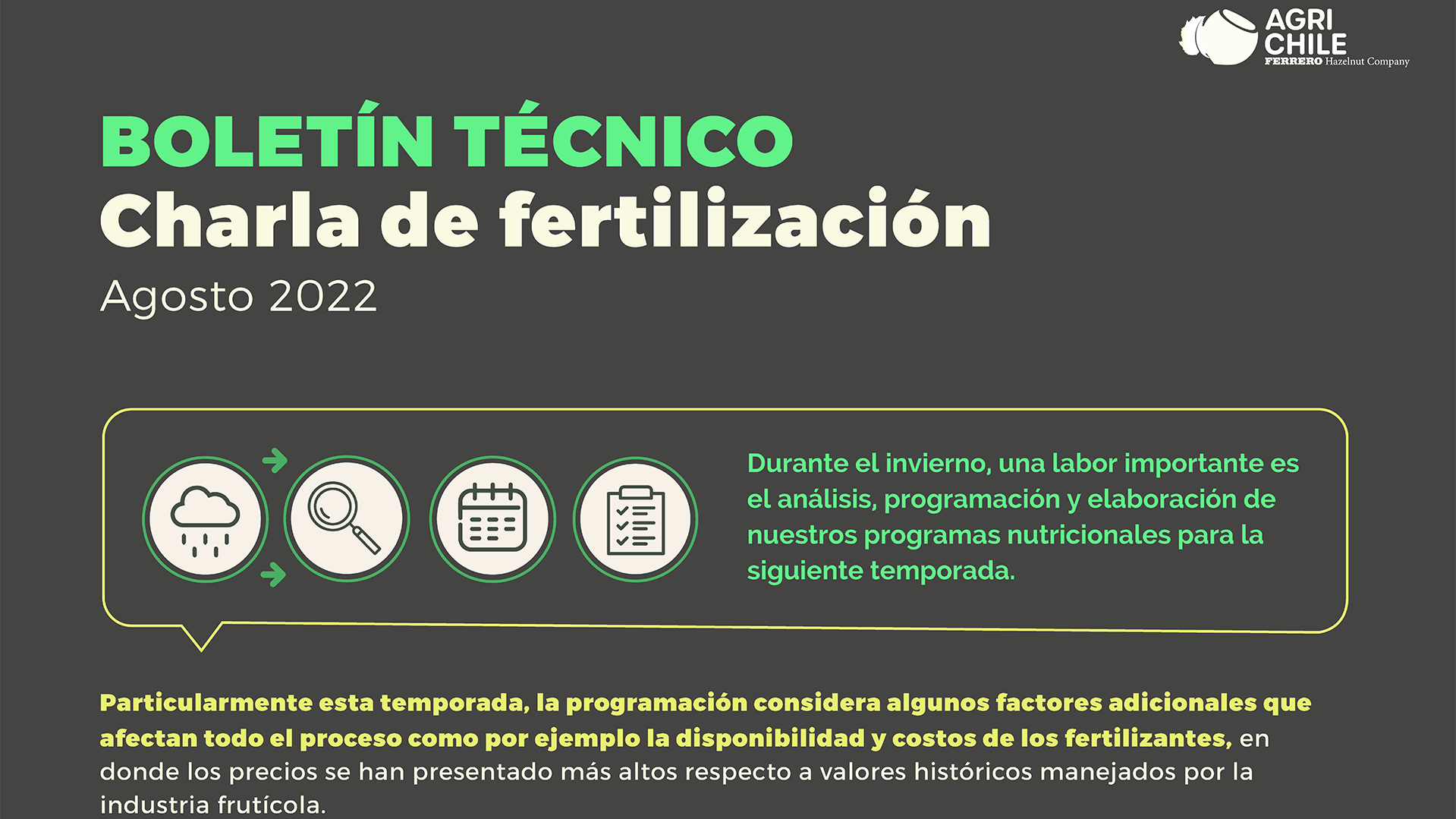 Boletín técnico: charla de fertilización