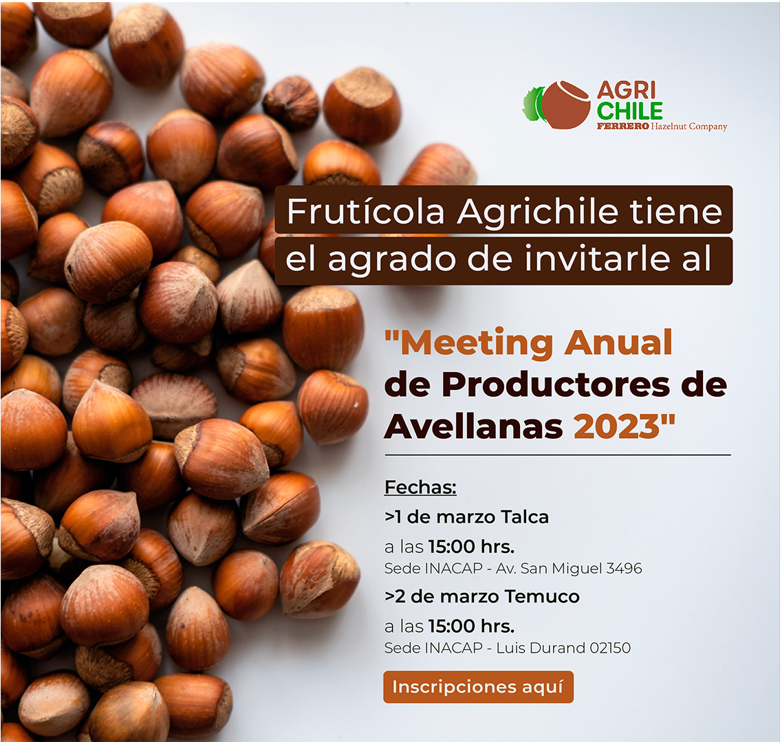 MEETING ANUAL DEL AVELLANO 2023 SE REALIZARÁ EN TALCA Y TEMUCO