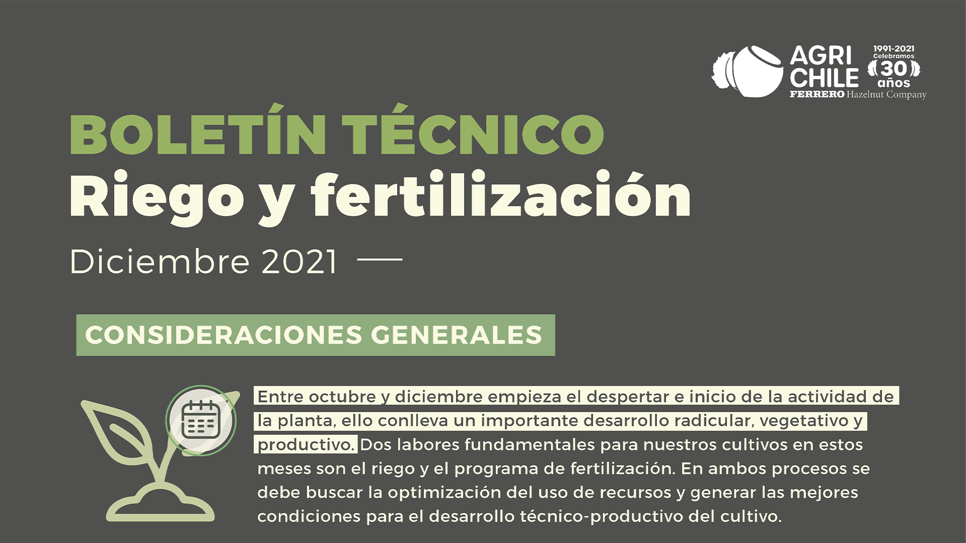 INFOGRAFÍA: Riego y fertilización